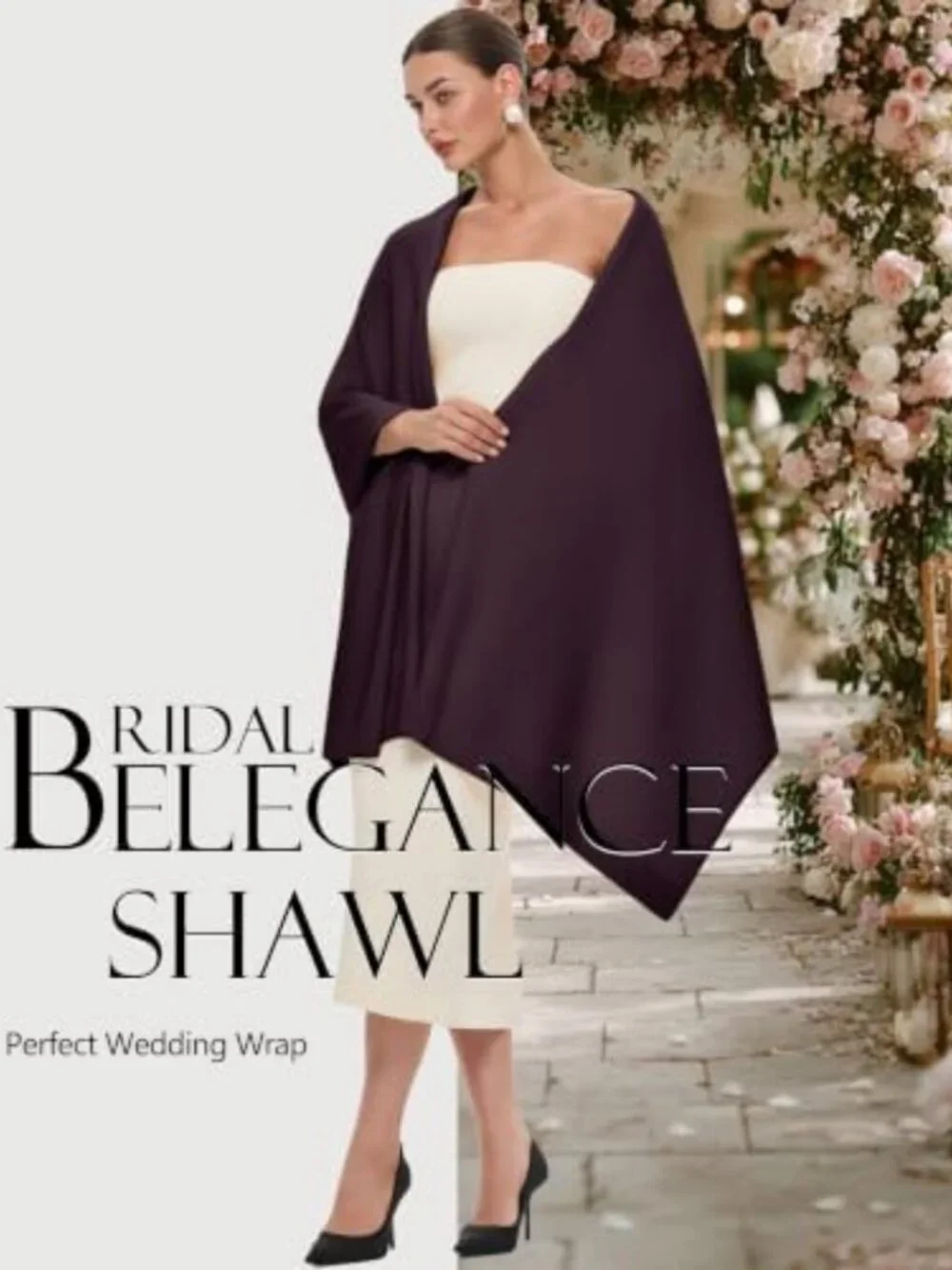 Elegant Women's Pashmina Shawl Wrap - Large Winter Scarf for Weddings & Evenings